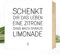 Wunderpixel® Holzbild Aus Zitronen Limonade machen 15x15x2cm zum Hinstellen/Aufhängen, lustiger Fotodruck mit Spruch auf Holz - schwarz-weißes Wand-Bild Aufsteller Zuhause Dekoration Geschenk