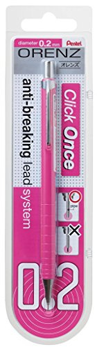 Pentel XPP502-PX - Matita portamine a pressione, spessore del tratto 0,2 mm, 100% infrangibile, confezione blister, colore rosa