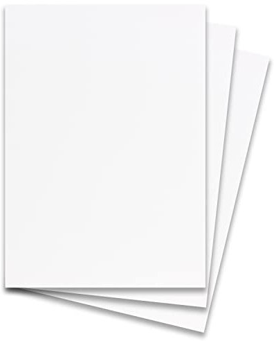 50 Stück DIN A4 Karton mit Leinenstruktur - Farbe: Weiss - 29,7 x 21 cm - 190 Gramm pro m² - Einzelkarte ohne Falz - Ideal zum Basteln, Scrapbooking, Grußkarte