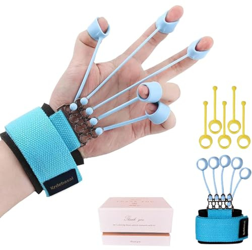 Finger Strengthener Hand Grip Strength Trainer Finger Extension Stretcher Exerciser Hand Rehab Work Out Relieve Pain Arthritis and Grip Training Krdebasai 40LB