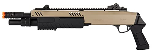 High FPS Tri-Shot 11'' Airsoft Shotgun Pump Action BO Manufacture FABARM STF w/Pistol Grip (2 Shells Included)