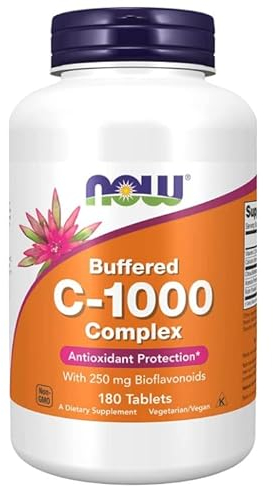 Now Foods - Buffered C-1000 Complex (gepuffertes Vitamin C Komplex), 1000mg, mit Flavonoiden, 180 vegane Tabletten