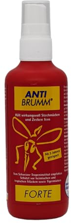 Anti Brumm Forte Pumpspray 1x 150 ml I Insekten-Repellent I effektiver Schutz gegen Mücken und Zecken I DEET I Für Fernreisen, Tropen I Spar-Set plus Pharma Perle give-away