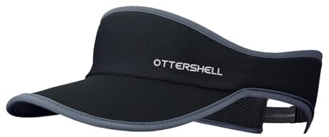OTTERSHELL Sports Sun Visor, Lightweight Mesh Construction, Adjustable Strap, Multiple Colours Available (UK, Alpha, One Size, Black - C73)