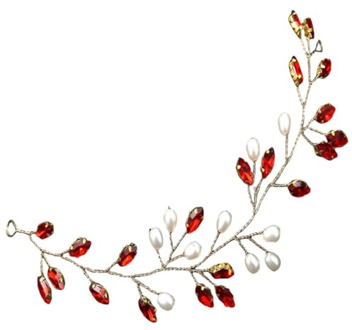 PACKOVE Accessoire Cheveux Mariage Élégant en Vigne de Cheveux en Cristaux et Perles, Confortable et Facile à Utiliser Mariée Lors de Fêtes ou Soirées