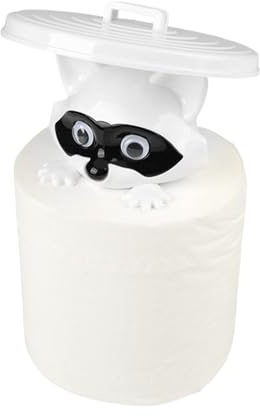 Porte-Papier Toilette Raton Laveur - Décoration De Salle De Bain Originale, Compatible avec Les Rouleaux Standards - Organiseur Antidérapant, sans Installation, Idéal pour Les Toilettes d'angle