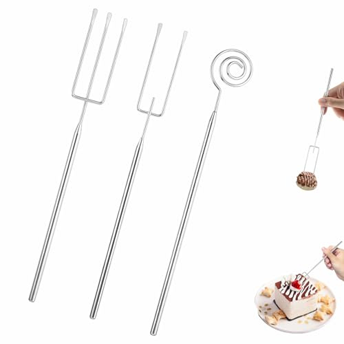 3 Pezzi Forchette per Cioccolatini, Forchette per Praline in Acciaio Inox