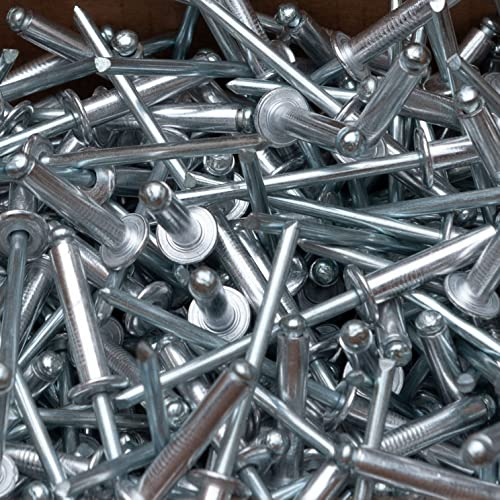 4.8mm x 23mm Legerade blindnitar, 50 Pack – Nitar för metall, Blindnit, Dome Head Nit, Aluminiumkaross och ståldorn Popnitar för kaross, Metallfäste, Läder, – Push Nitar