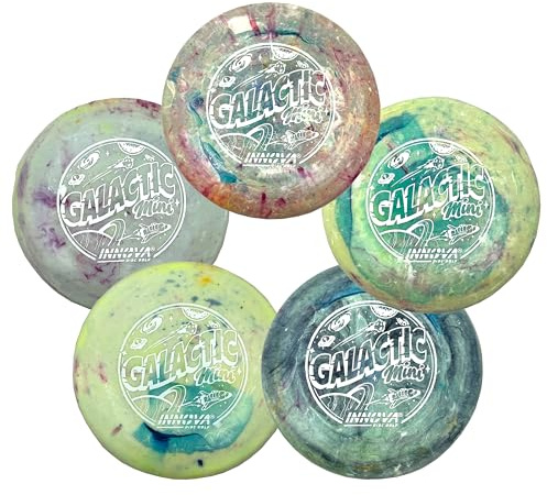 Innova Discs Galactic Mini 5 Pack – Swirly Mini Markers for Disc Golf for Marking Your Lie, Doubles, Mini Targets (5 Pack)