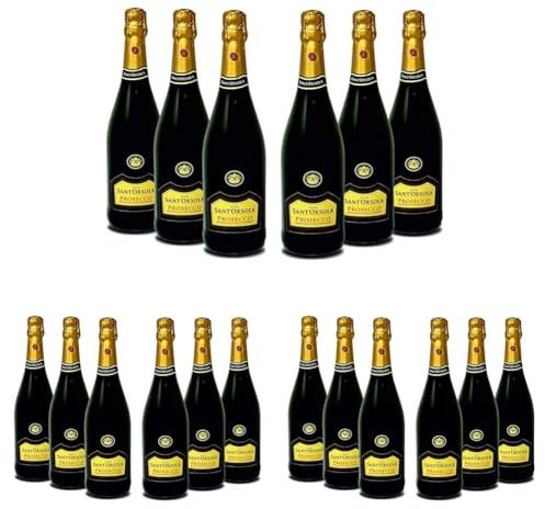 Sant'Orsola Prosecco D.O.C. ExtraDry Sec Vin Petillant Italien Set de 6 Bouteilles x 75 cl (Lot de 3)