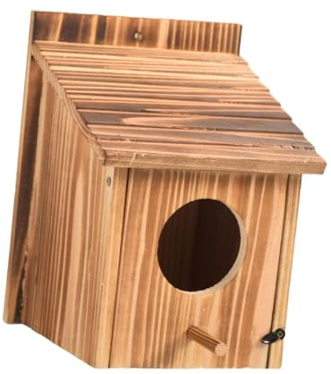 ALCXAZS Nichoir en Bois Confortable pour moineaux et mésanges, idéal pour