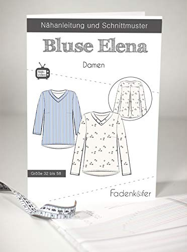 Fadenkäfer Papierschnittmuster Bluse Elena Damen