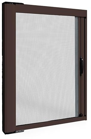 Zanzariere A Rullo Per Finestre Scorrevole Laterale Riducibile 8017 Marrone (160x250)