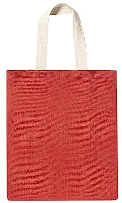 Bluecholon Tote Bag Grande de Tela Lisa para Mujer - Bolsa Reutilizable con Asas - Bolso en Yute y Algodón 240g/m2 - Colores