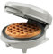Bestron Mini-Waffeleisen für klassische Waffeln, kleiner Waffelmaker mit Antihaftbeschichtung, für Kindergeburtstage, Familienfeiern, Ostern oder Weihnachten, Backfläche Ø 10cm, Farbe: Grau