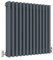 Traditional Radiator Anthracite Triple Horizontal Vertical Cast Iron Grey Radiator - 3 Column H600 x W605mm (H600 x W605mm 3 Column)