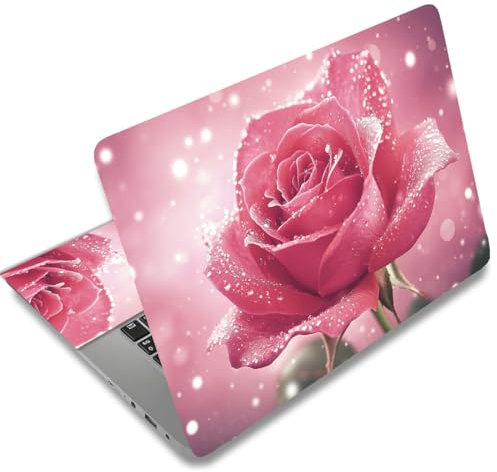 SUPERDANT Laptop Cover Adesivo Notebook Protettiva Decalcomania Protezione Copertura Adesiva per PC portatili Universale Adatto per 12 13 13.3 14 15 15.4 15.6 Rosa Brillante