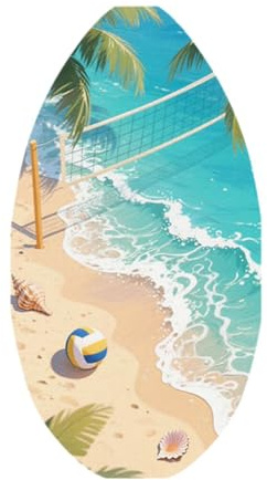 Perfeclan Skimboard, Bodyboard léger, Planche de Sable Portable Debout, Planche de Skimboard pour Adolescents, débutants et Adultes, eaux Peu Profondes, 30 Pouces