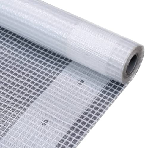 Tomostar Bâche de Rechange Serre Tunnel, Bâche de Protection pour Serre Film de Jardin Couverture de Polytunnel Anti-UV Imperméable Leno 260 g/m² 4 x 8 m Blanc