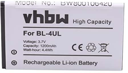 vhbw batteria compatibile con Nokia 3310 2017, New 3310, TA-1008, TA-1030 smartphone cellulare (1200mAh, 3,7V, Li-Ion)