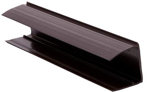 PVCu U Profile/End Closure for 10mm, 16mm, 25mm Polycarbonate Sheets or Glass Units (2.1m x 25mm, Brown)