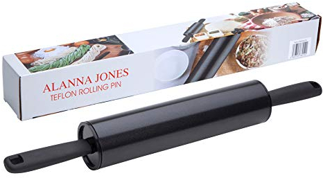 Non Stick Silicon Coating Rolling Pin Easy Grip Handle Dough Roller for Pizza Biscuit Bread Pastry