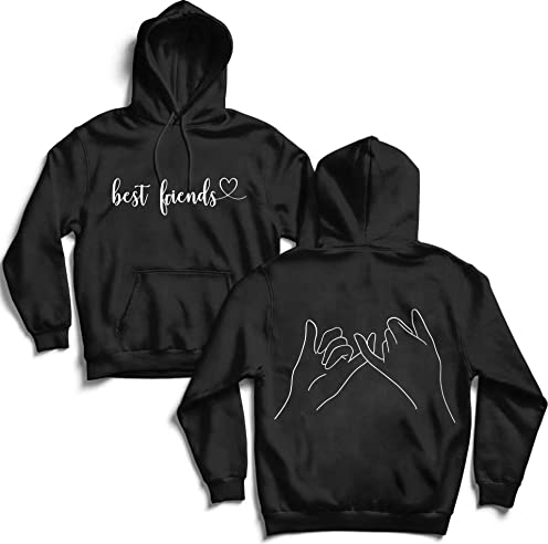 Tom's Couples Shop Best Friends Pullover für Zwei Mädchen - Soul Sister für 2 Schwester BFF Beste Freunde Hoodie Freundinnen Pulli Freundschaft Geschenke