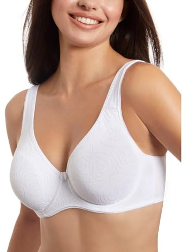 Selene, Sujetador de Mujer Banda Alta Confort, con Aros Sin Relleno, en Tejido Cómodo, Colección Teresa, Color Blanco, Talla 95C