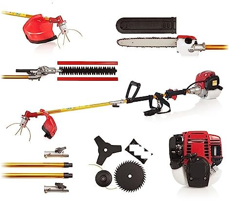 Tagliabordi e molatrice Decespugliatore Tagliaerba 6 In1 Con GX35 Motore a benzina a 4 tempi Multi Brush Decespugliatore Tagliasiepi Tagliasiepi