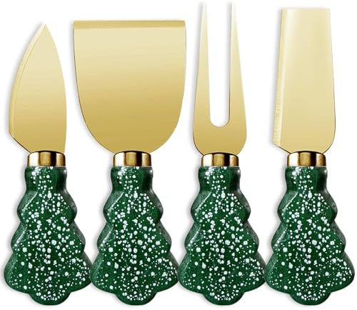 YUANQIAN Charcuterie Board Accessories Spreader Knife Set Cheese Butter with Wooden Handles Mini Serving Tongs Spoons Forks Toothpick Flags for Party Wedding Christmas (SDE-12)