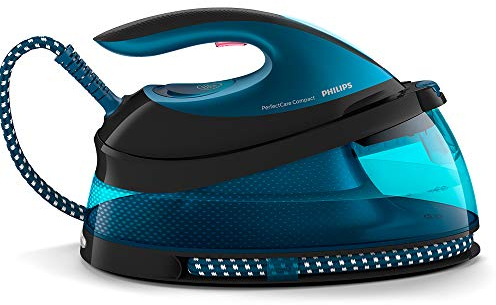 Philips PerfectCare Compact Plus Steam Generator Iron, Up to 430g Steam Boost, 1.5L Detachable Water Tank, Carry Lock, Guaranteed no Burns, GC7920/26 White