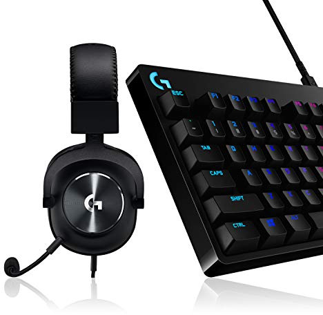 Logitech G PRO X Gaming-Headset (2. Generation) mit Blue VO!CE, DTS Headphone:X 7.1 + Logitech G PRO TKL mechanische Gaming-Tastatur, GX-Blue Clicky Switches, LIGHTSYNC RGB