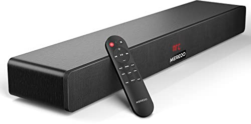 MEREDO Barra de Sonido, Sistema de Barra de Sonido para TV Altavoz BT 5.0 de 2.1 Canales y 150W con subwoofer Integrado para PC/Cine en casa, Compatible con ARC/óptico/Aux/USB