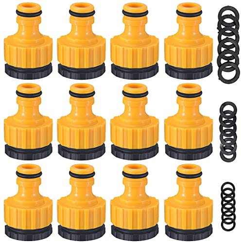 Miyobing Lot de 9 Connecteurs de Robinet de Tuyau D'arrosage - Raccord de Connecteur de Robinet Fileté ABS, pour Adaptateur de Robinet Fileté 2 en 1 de 3/4 Pouce et 1/2 Pouce