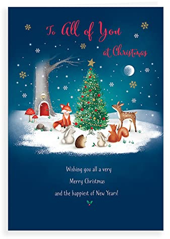 Karaktär julkort To All Of You - 23 x 15 cm - Piccadilly Greetings