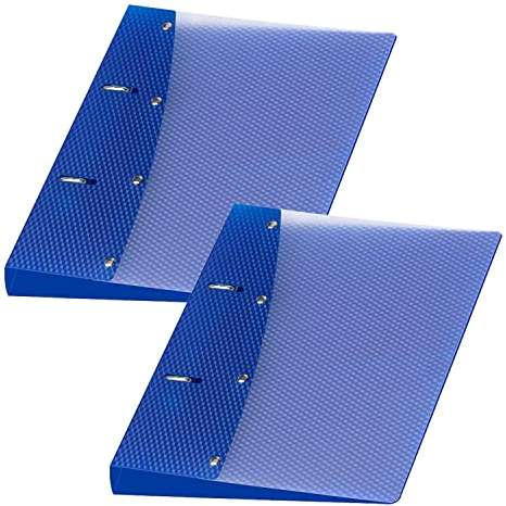 VELOFLEX A115145 - Ringbuch Diamond, DIN A5, 2 Stück, blau, Füllhöhe 20 mm, Ringordner mit 2 Ring-Mechanik