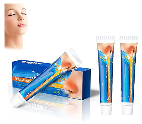 Lung Cleaning Nasal Allergic Cream,Allergic Reaction Cream,Nasal Cream for Dry Nose, Nasal Irritation, Cracked Nose, Stuffy Nose, Allergy Relief and Allergen Blocker (2PC)