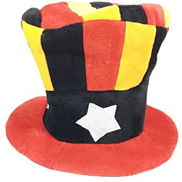 VICASKY Adult Clown Hat Masquerade Performance Costume Hat Props for Stage Show Costume Party Five-point Star for Adults Halloween Men