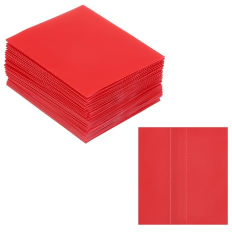 PATIKIL 55x60mm PVC Perforated Shrink Bands, 250Pcs 0.05 mm/2 Mil Thickened Heat Shrink Seal Wrap Fit for 1-1.25 Cap Diameter Essential Oil Bottles Jars Cans Tin, Red
