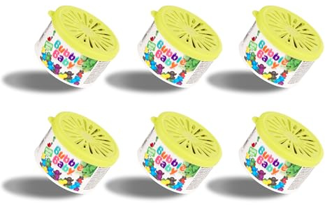 BUBBLEBABY Ambientador y eliminador de olores para Coche de Larga duración en Bote de Menta orgánica (Paquete de 6)