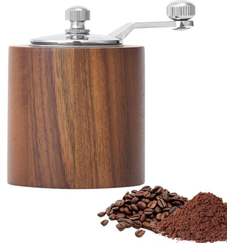Moulin à café manuel - Set de moulin à épices manuel en bois | Ustensiles