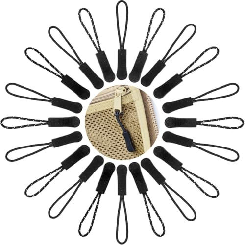 WUMZIRA 20 Pcs 2 estilos Etiqueta de Cremallera, Tirador Cremallera, Extensiones de Cremallera, Reemplazo de Etiqueta de Cremallera, para Mochilas, Ropa Deportiva, Chaquetas, Bolsos