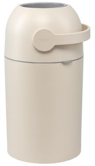 KEMMLIT Windeleimer geruchsdicht ohne Kassette mit Deckel und großes Fassungsvermögen für bis zu 25 Babywindeln inkl. Geruchsstop-System - Funktioniert mit herkömmlichen Tüten (Beige)