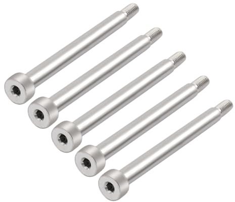 uxcell 304 Stainless Steel Hex Socket Shoulder Bolt 6mm Shoulder Dia 60mm Shoulder Length M5 Thread 5Pcs