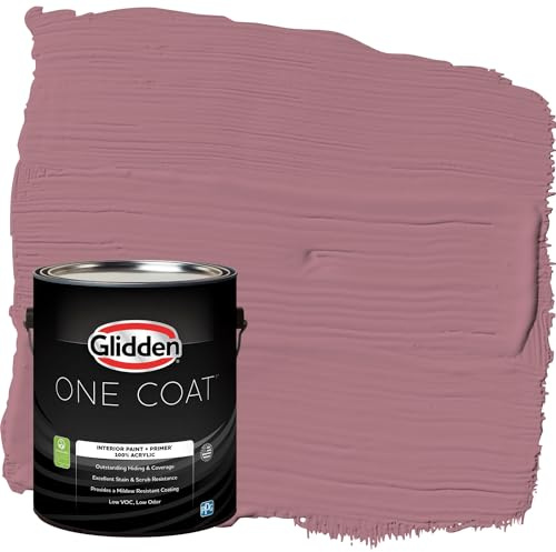 Glidden Interior Paint + Primer: Pink/Mauve Madness, One Coat, Eggshell, 1-Gallon