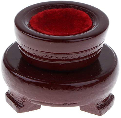 Inzopo Retro-Kristallkugel-Ständer, Glaskugel-Display, Fotokugel-Halter, Ständer aus Holz