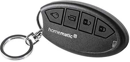 Homematic IP Smart Home Schlüsselbundfernbedienung – Zutritt, Funk-Fernbedienung, Zubehör für Ihr Homematic IP Türschlossantrieb mit App-Funktion, öffnet, schließt und verriegelt Smart Lock, 142561A0