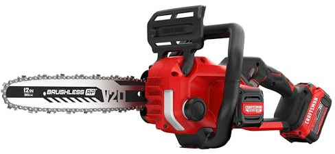 CRAFTSMAN V20 RP Cordless Chainsaw, Powerful and Lightweight, 12 Inch, 5Ah Battery and Charger Included (CMCCS630P1)