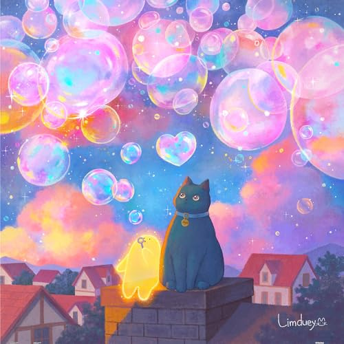 Pintoo Jigsaw Puzzles 900 Piece for Adults - Limduey - Bubbles of Soap Beautiful Plastic Puzzle for Home Decor Zero Dust Easy Storage [H3459]