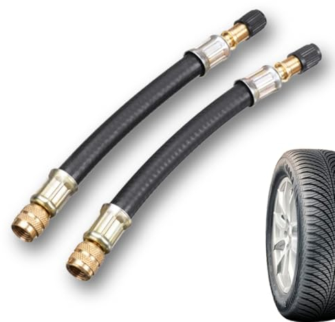 2 Pezzi Estensione della Valvola per Pneumatici Prolunga per Valvola Pneumatici in Gomma Adattatore per Valvola di Estensione del Pneumatico con per Camion Autobus Camper Rimorchio prolunga valvola